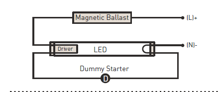 Replacing fat fluorescent tubes what does the starter do? 