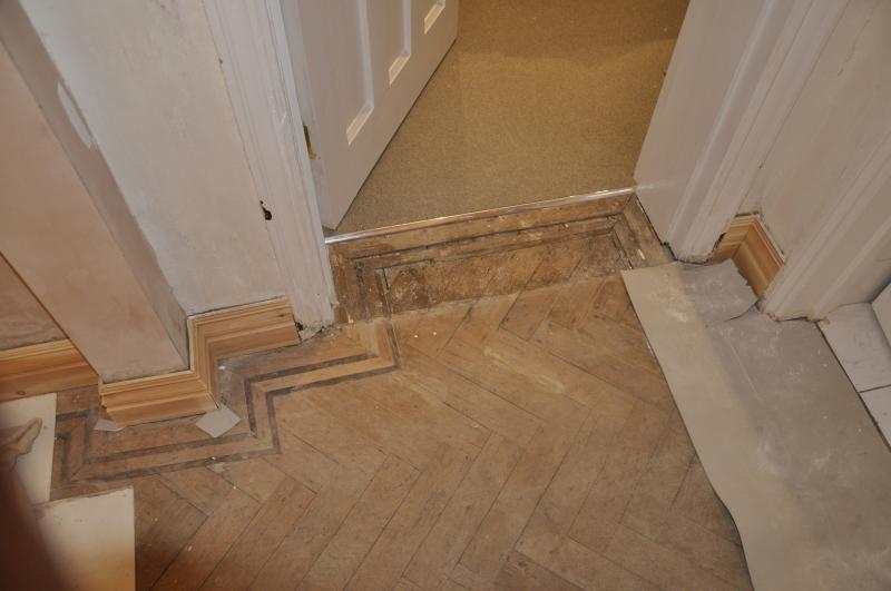 Before - just after removal of laminate