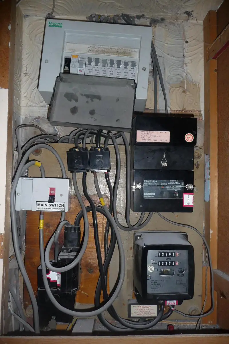 Crabtree CU Unit and associated wiring