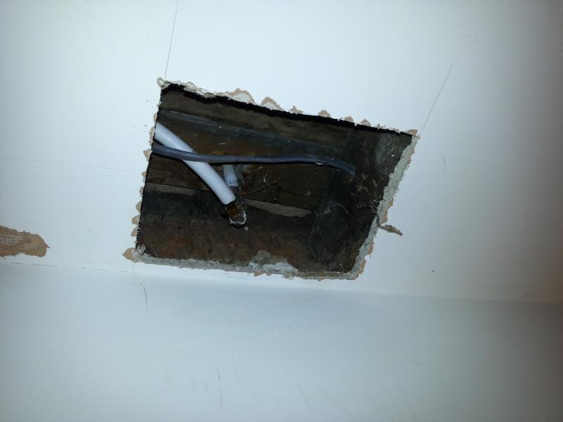 Hole in ceiling