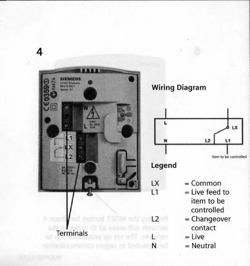 Siemens RDH10RF Wireless Thermostat