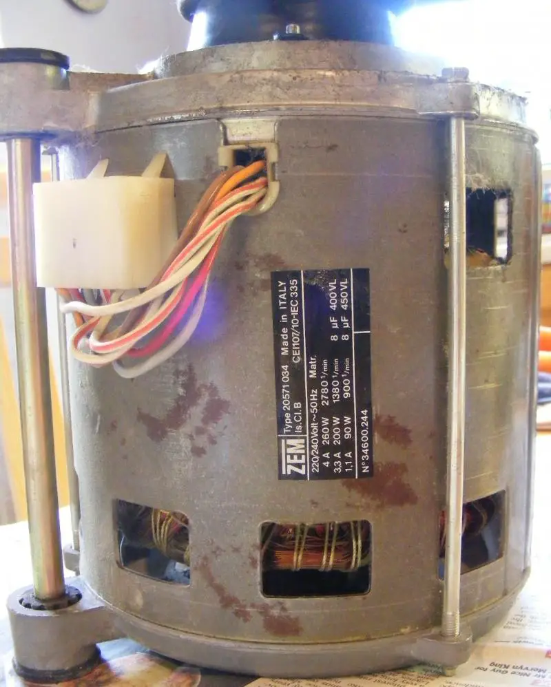 WD1034 motor removed & label