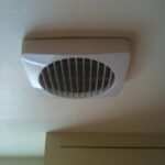 Ceiling-mounted bathroom extractor fan unit