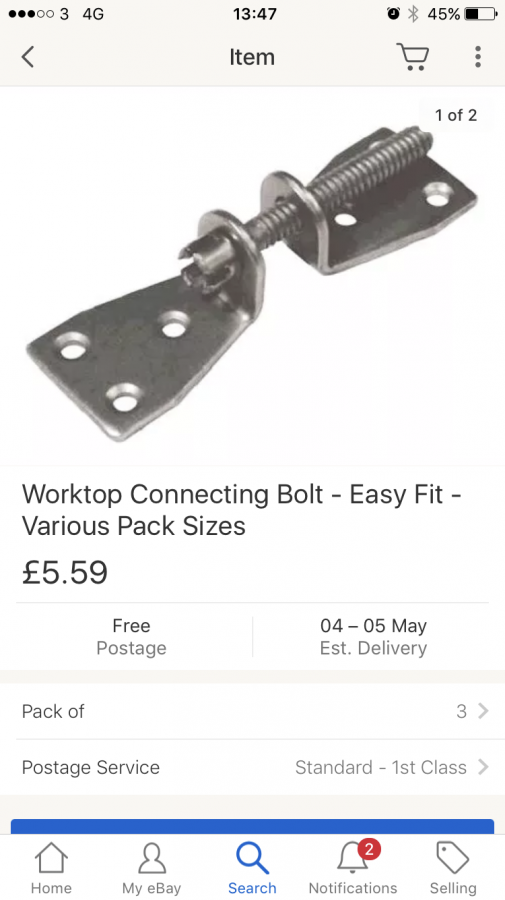 'Easy' worktop bolts, any good? DIYnot Forums