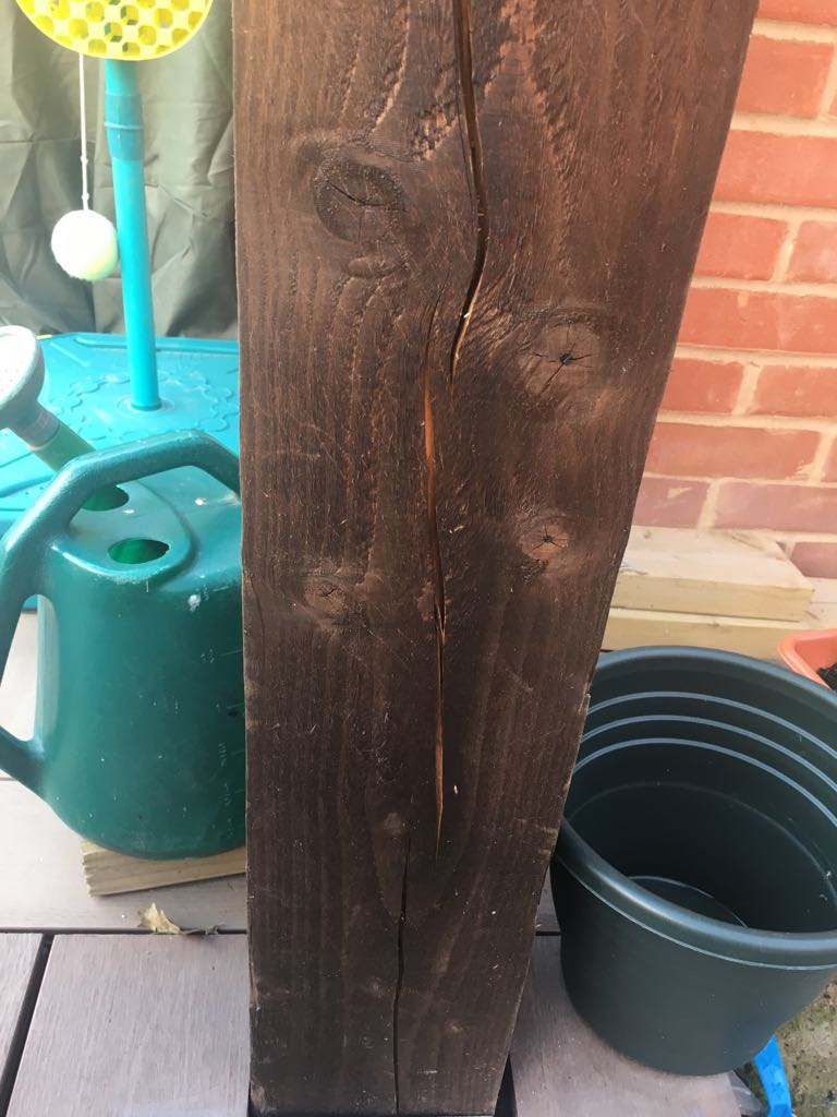 6x6 pergola posts cracking DIYnot Forums