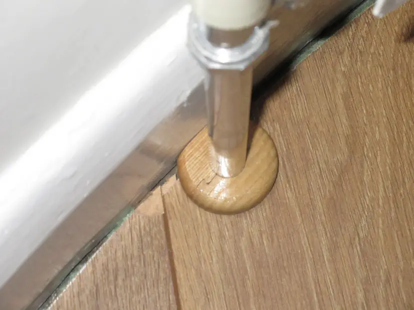 Annoying Radiator Pipe Collar And, How To Cut Vinyl Flooring Around Pipes