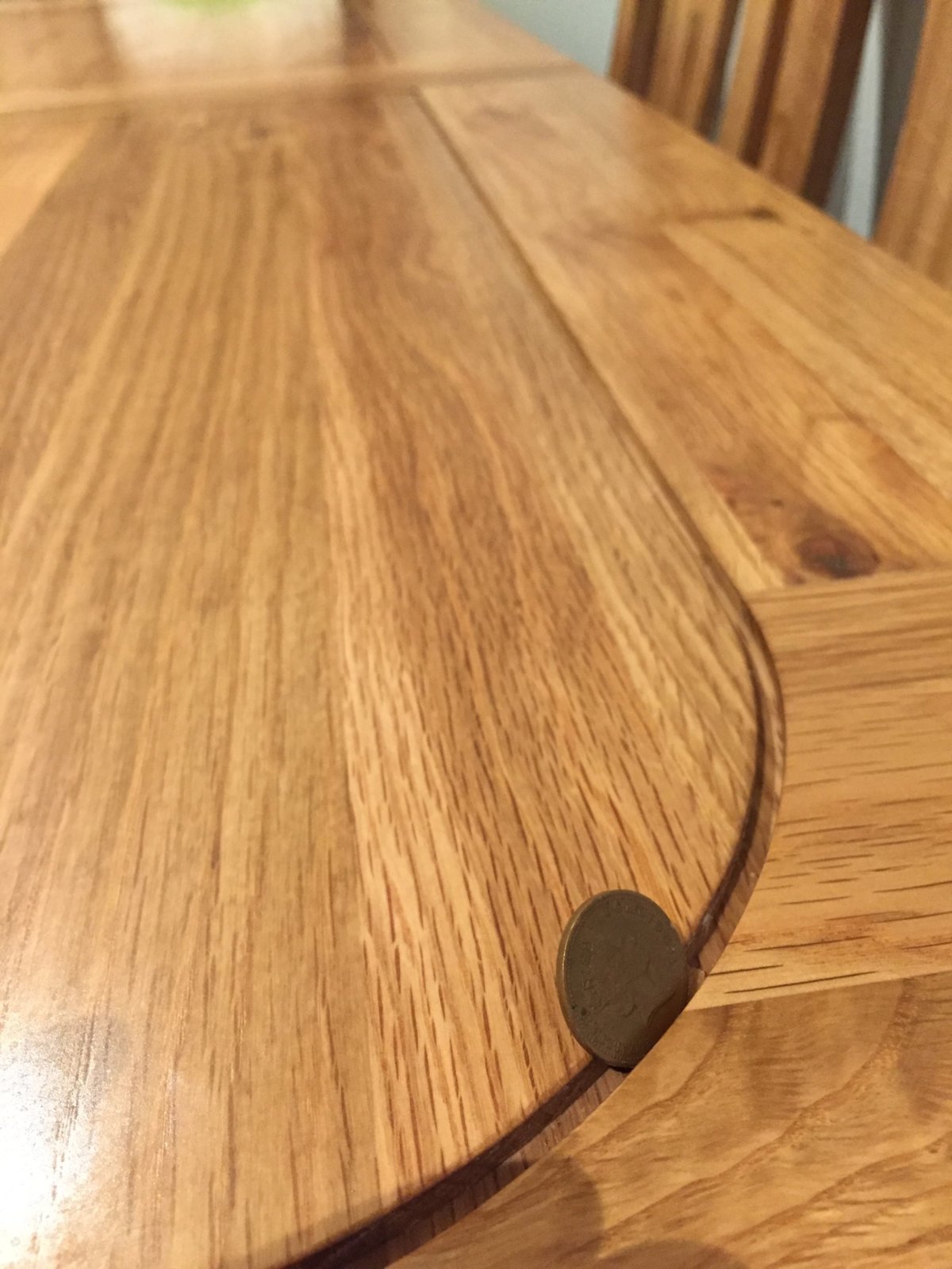 Fill in grooves in solid oak dining table DIYnot Forums