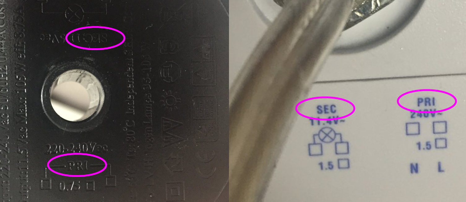 Transformer light wiring | DIYnot Forums