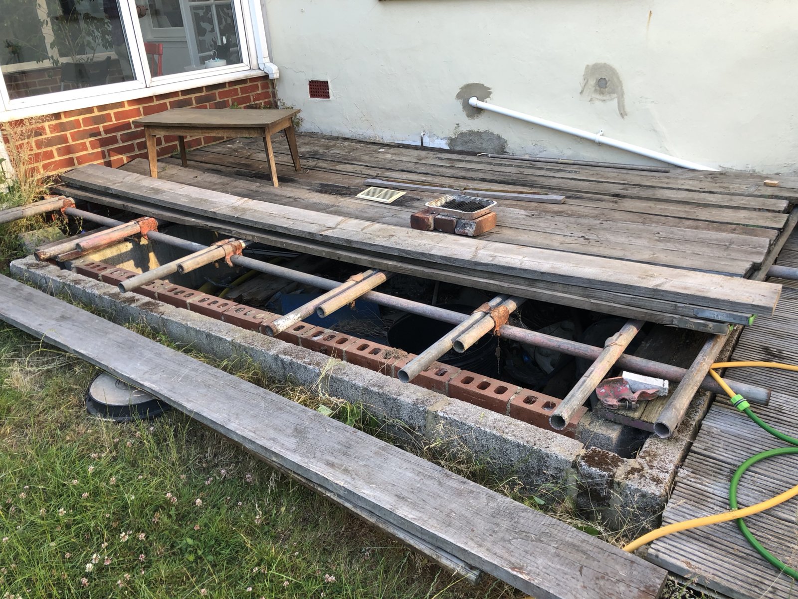 Building decking on unused extension foundations DIYnot Forums