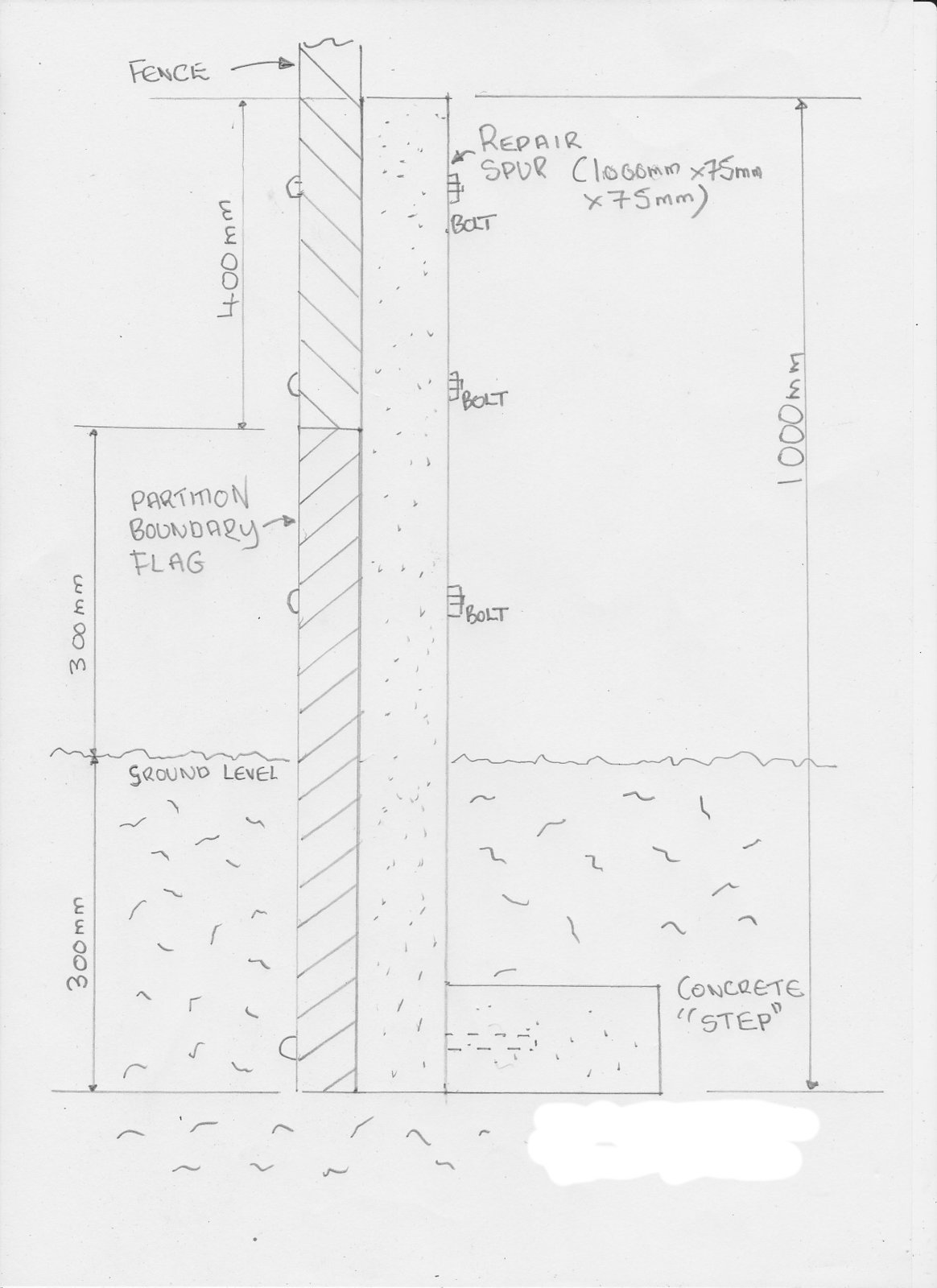 My border partition using concrete flags | DIYnot Forums