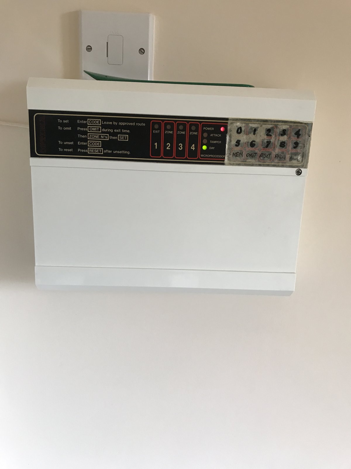 Old Optima Alarm Panel Diynot Forums Of Search Replace
