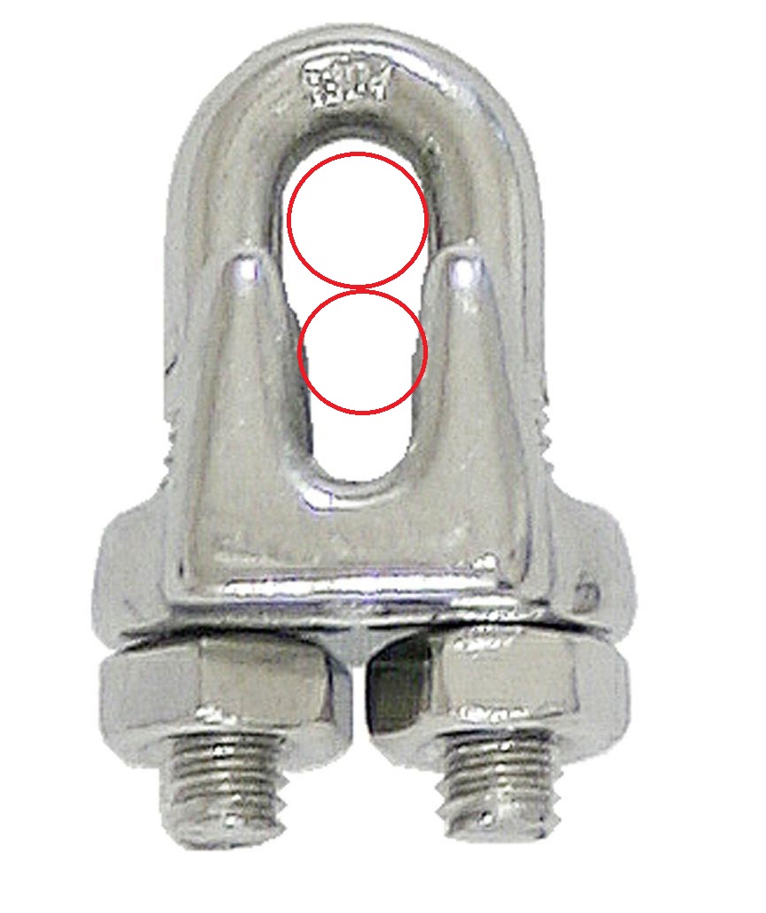 Sizes of wire rope clamps? DIYnot Forums