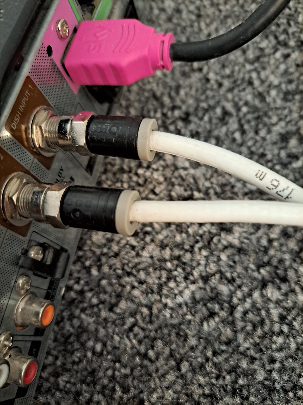 thumbnail image 2 of DIY 10m White Twin Shotgun Satellite Coax Cable – TV Extension For Sky HD Q / Freesat 2 of 5