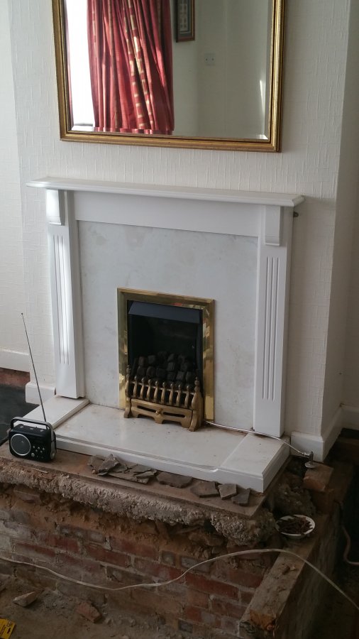Hide gas pipe for fireplace DIYnot Forums