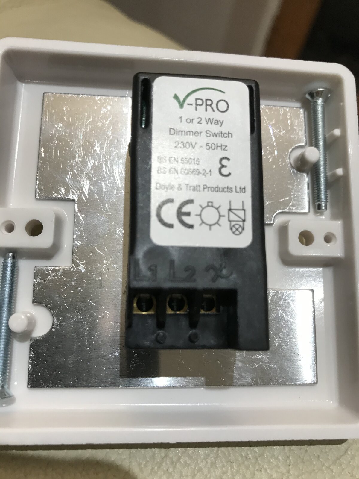 Changing 2 way switch to dimmer DIYnot Forums