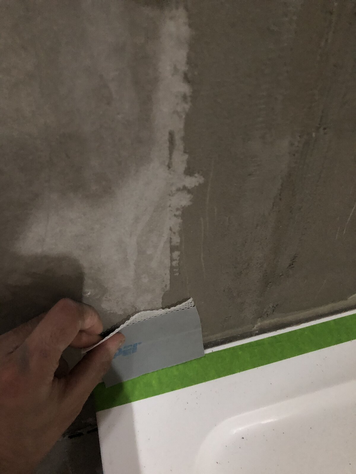 Cement board shower tray joint - waterproofing | DIYnot Forums