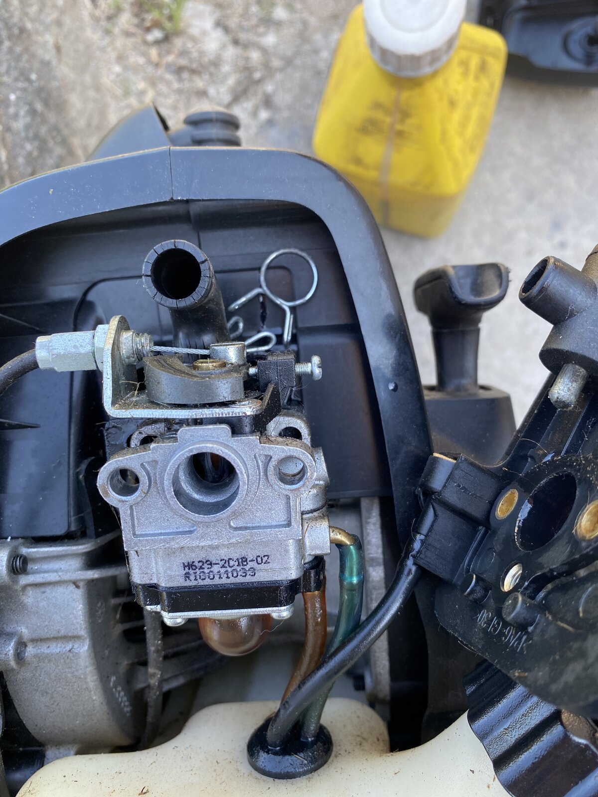 Any ideas petrol strimmer motor stops when off choke DIYnot Forums