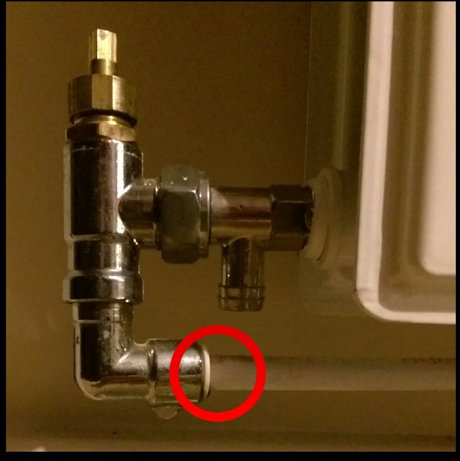 Water leaking from white pipe going into radiator DIYnot Forums