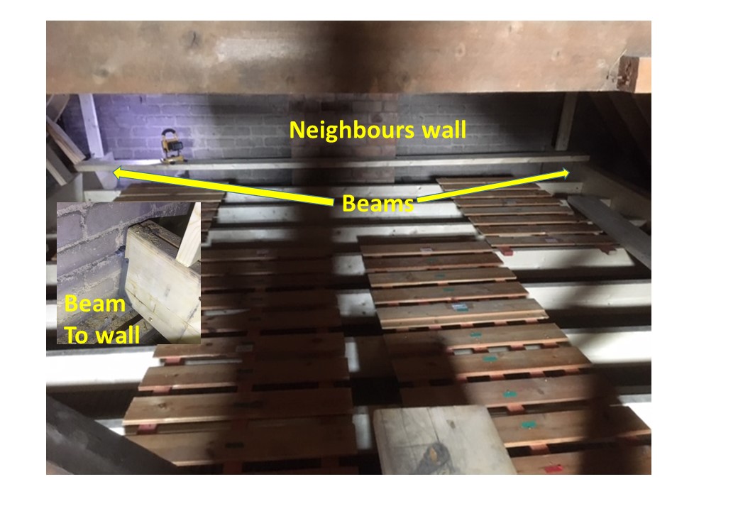 Beam to wall on hangers.jpg