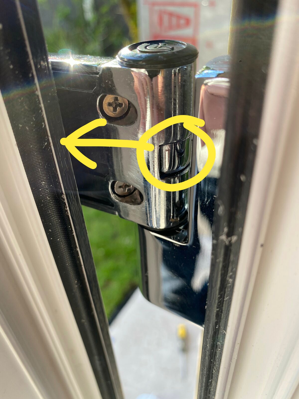How to adjust these UPVC French door hinges? DIYnot Forums
