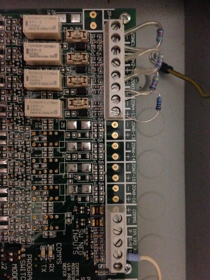 Haes 4zone fire alarm eol resistors DIYnot Forums