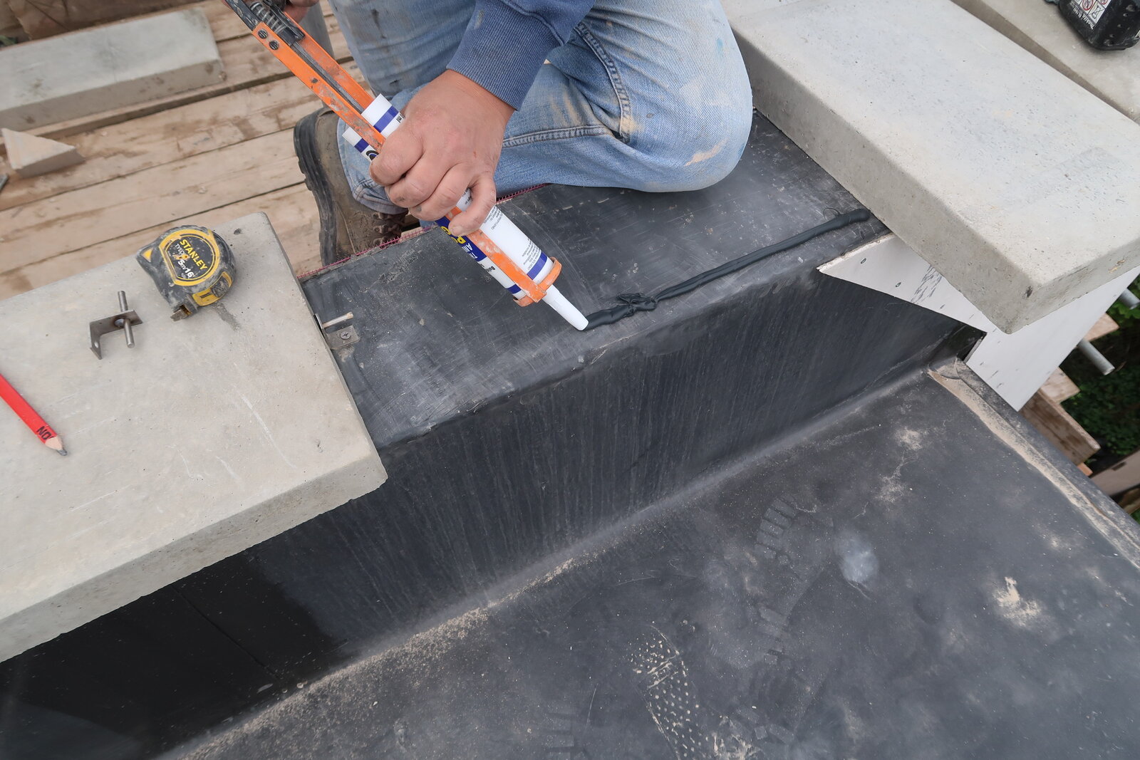 Install flashing under coping DIYnot Forums