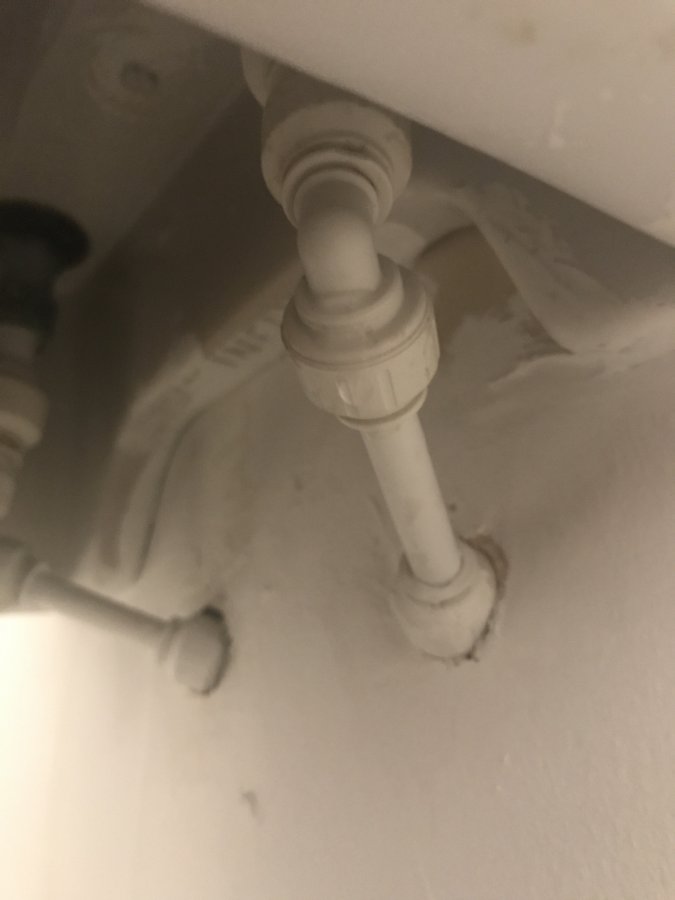leaking push fit under bathroom sink DIYnot Forums