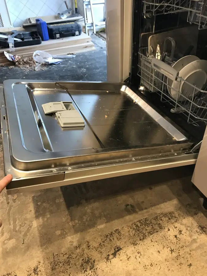 integrated dishwasher door