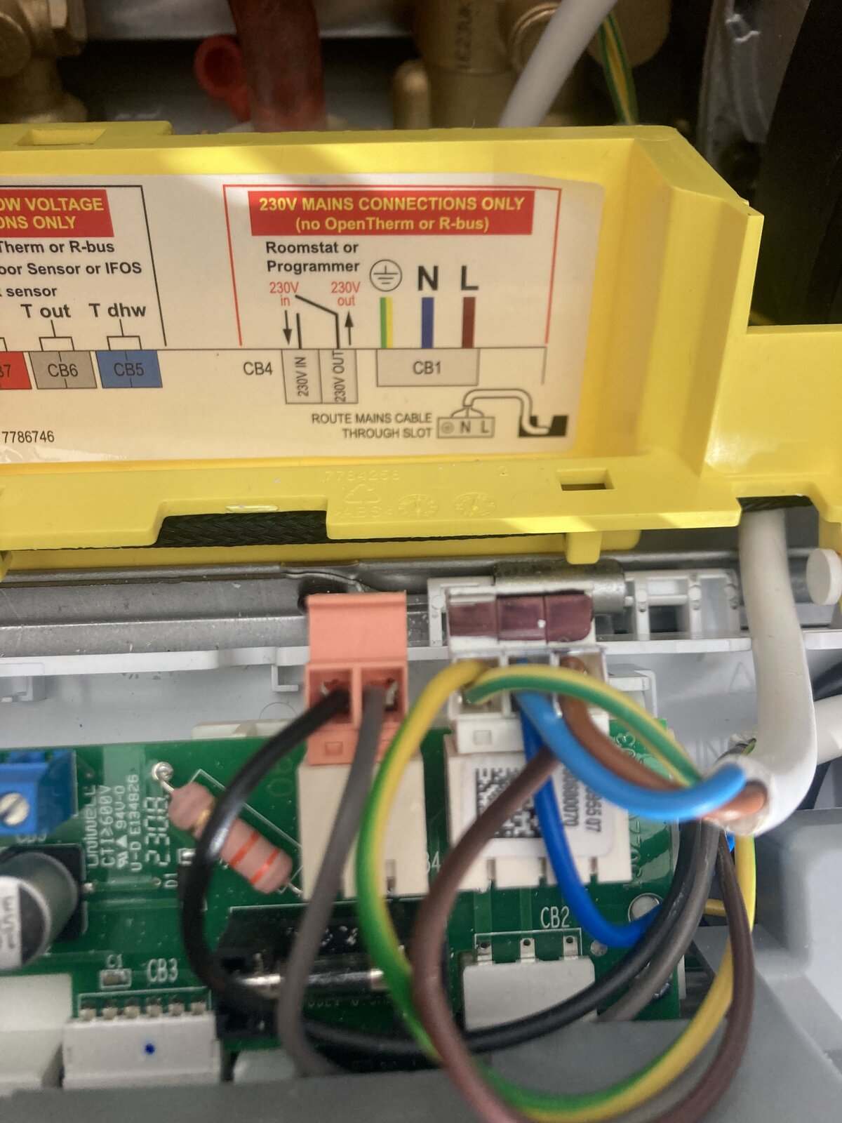Hive thermostat wiring to Baxi 830 combi DIYnot Forums