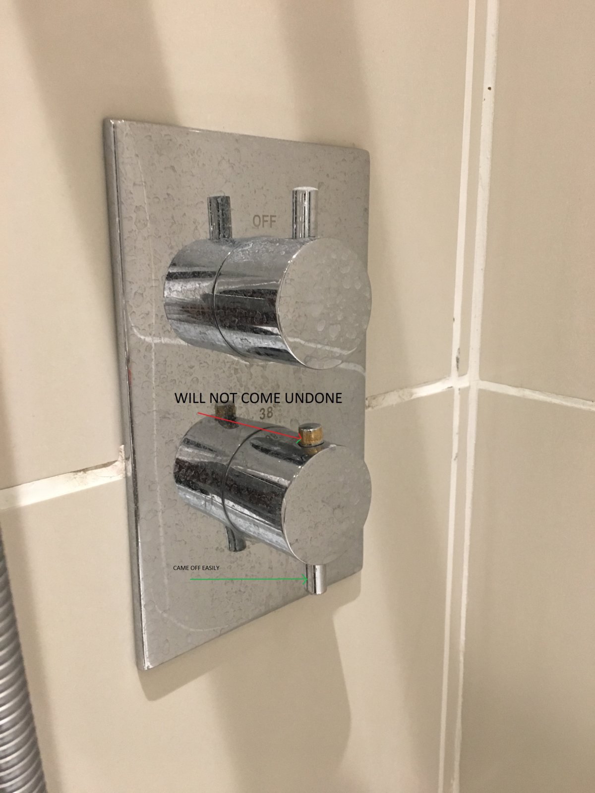 how to remove temperature dial on thermostatic shower DIYnot Forums
