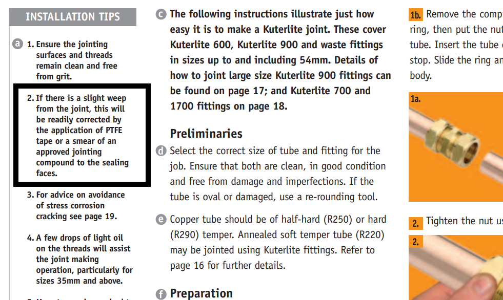 Weeping compression fittings Page 3 DIYnot Forums