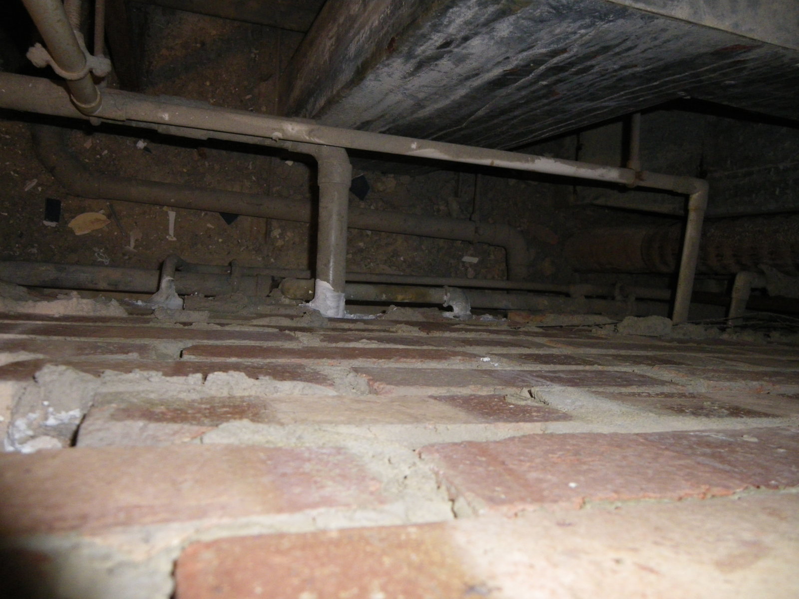 main waste pipe from bain and toilet. Bath has separate discharge pipe.JPG