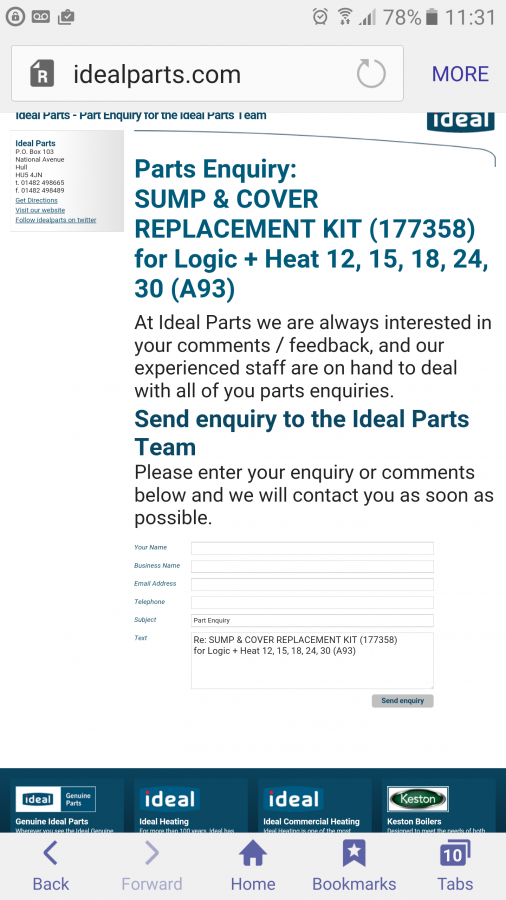 Ideal logic heat 15 leak Page 2 DIYnot Forums