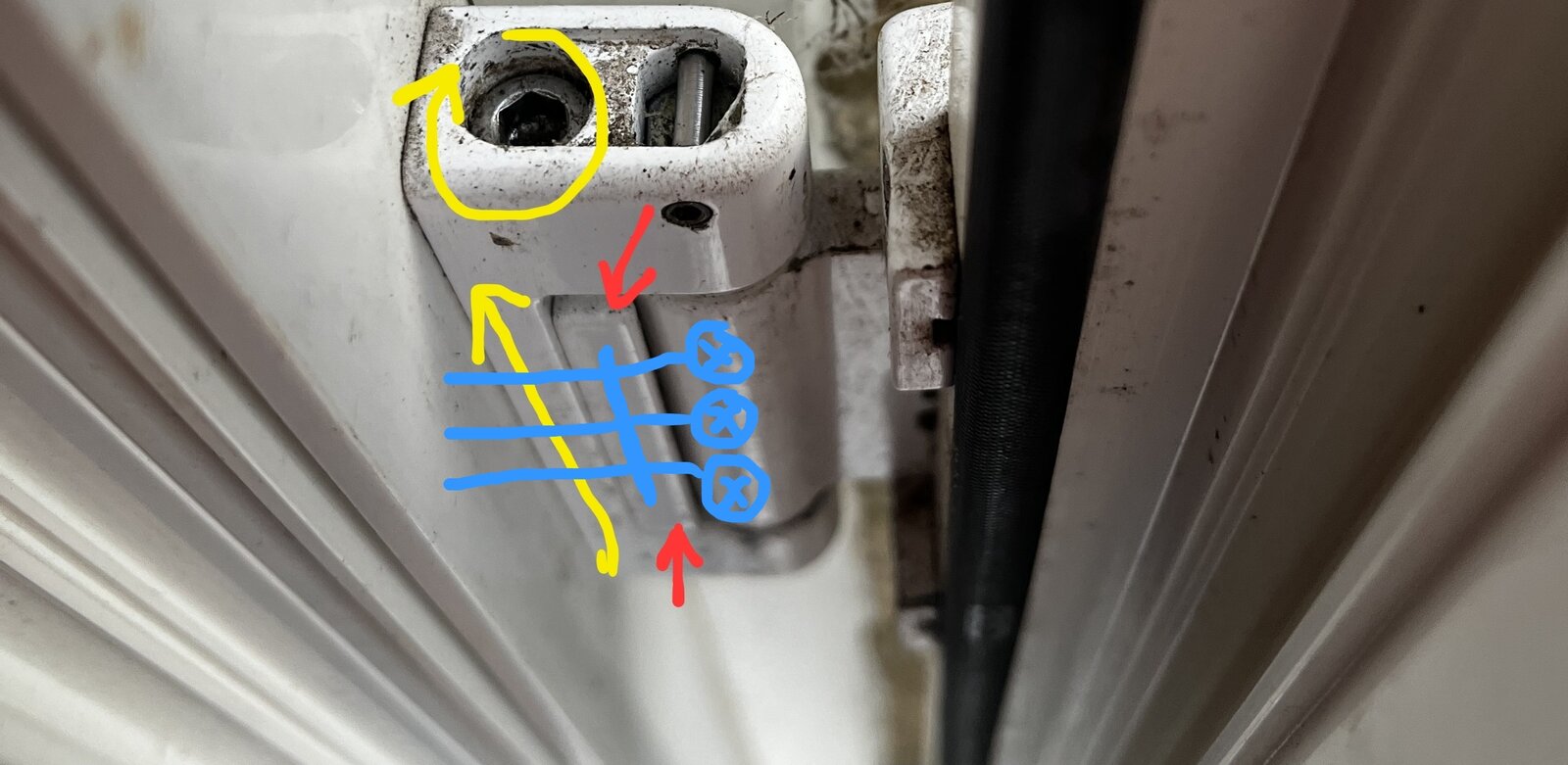 How do I adjust the height of this UPVC door? (pics) DIYnot Forums