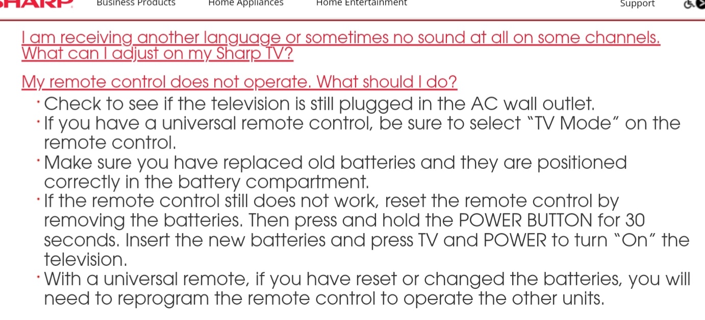 Sharp Aquos Remote no worky DIYnot Forums