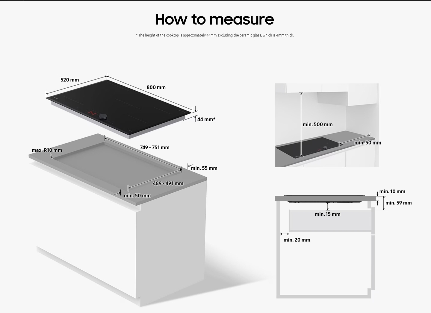 Worktop thickness required for induction hob? DIYnot Forums