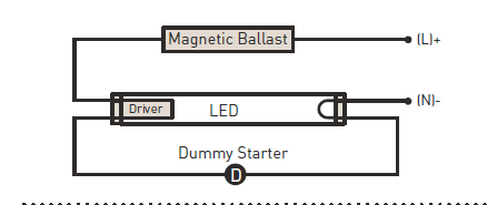 What does the starter do with a replacement fluorescent tube. | DIYnot