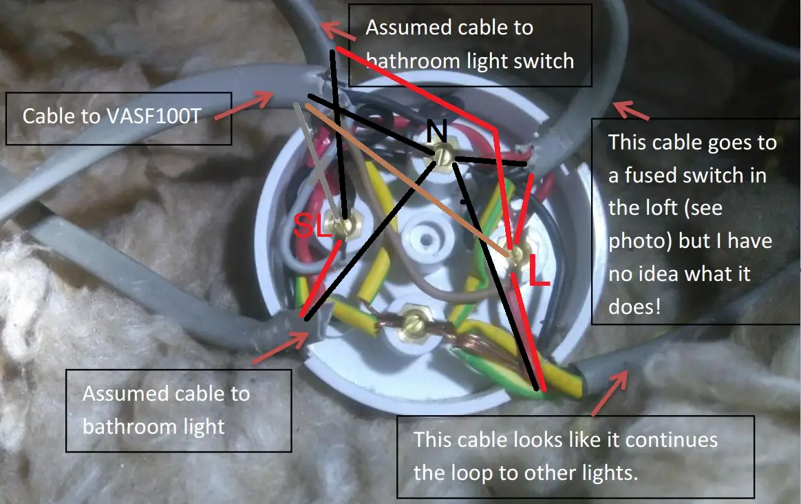 Wiring confusion at junction box - Vent Axia VASF100T | DIYnot Forums