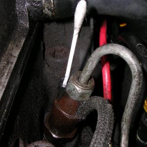 Escort van diesel leak