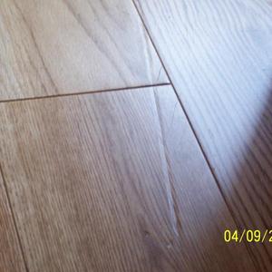 Damaged oak floor