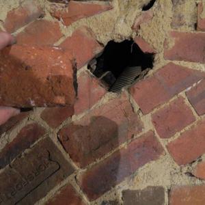 Chimney stack mortar crumbling