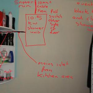 10.5kw shower installation project