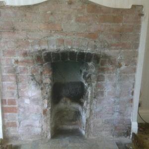 Living room fireplace