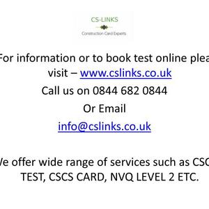 CSCS Test and Card