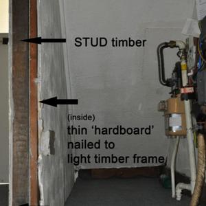 Under stairs partition