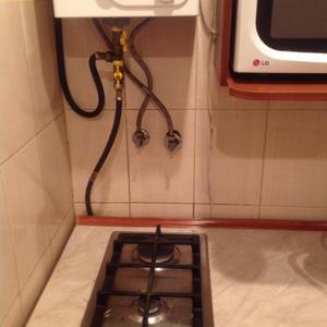 Cooker under boiler