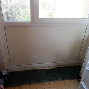 UPVC window with solid panel