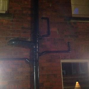 Shower external pipe work 