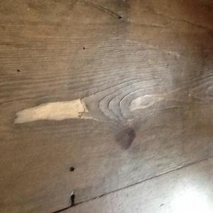 Wooden floor knots