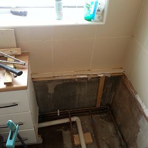 Underneath bath